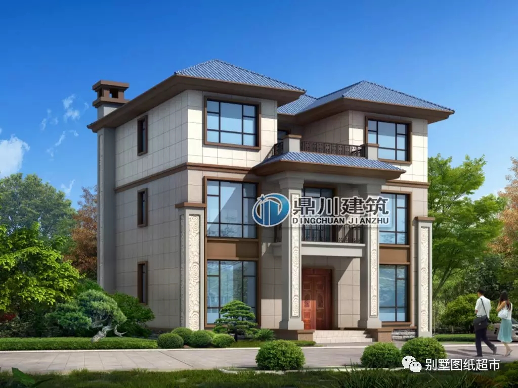 新中式帶堂屋三層農村別墅，好看實用，返鄉建房非它莫屬！